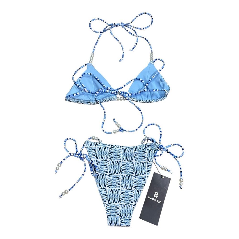 Blackbough Swim NWT Vera Double Strap Triangle Top & Bikini Bottom Set Il Pisce - Picture 5 of 7